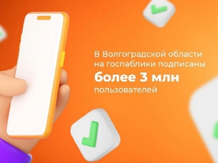 Свыше 3,2 млн пользователей Волгоградской области читают государственные паблики