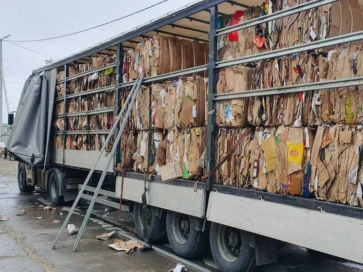 20 тонн картона отправили из Тарко-Сале на переработку в Первоуральск