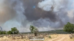 В Астраханской области тушат пожар площадью 800 метров