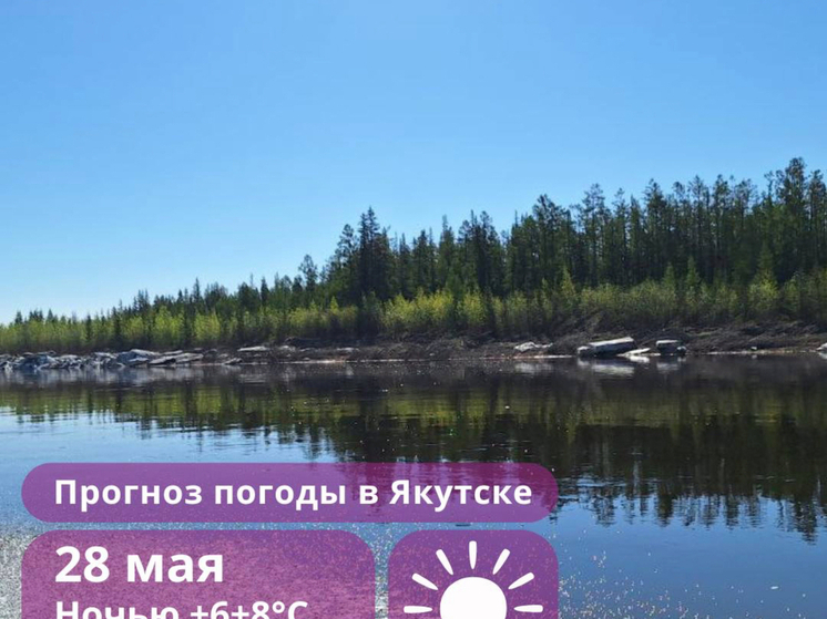 Погода в Якутии 29 мая: В Якутске без осадков