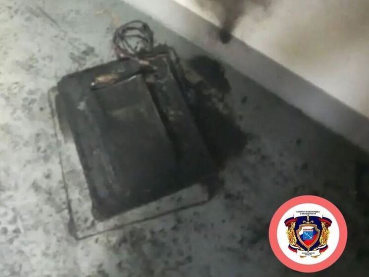 Чтобы потушить пожар, жильцы в Мурино спустили горящий телевизор с лестницы
