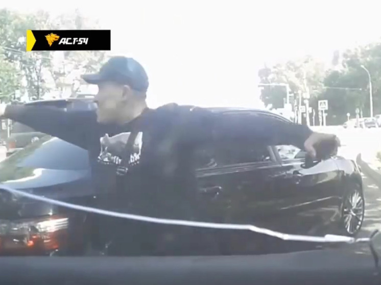 В Новосибирске водитель Camry врезался в грузовик и начал угрожать пистолетом другому участнику аварии