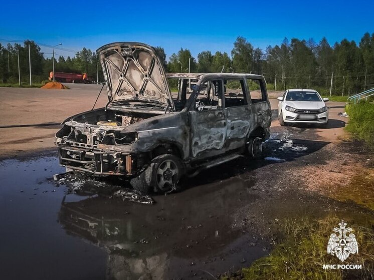 Два автомобиля сгорели в Смоленской области за один день