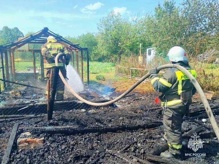 В Арсеньевском районе ликвидирован пожар в заброшенном здании