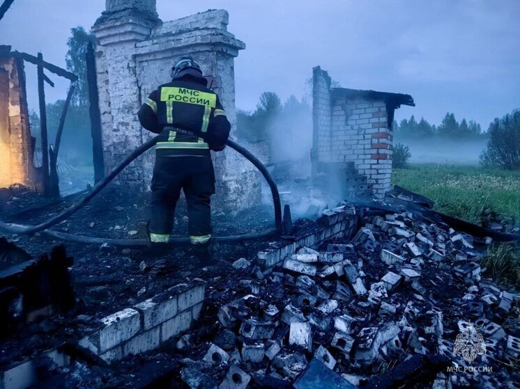Жилой дом спасли пожарные в Псковском районе