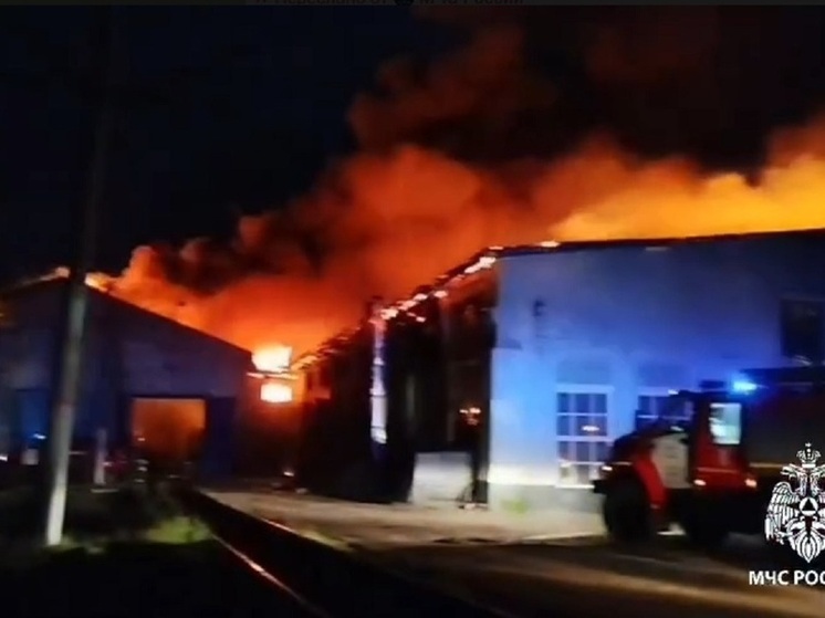 Локомотивное депо горит в Тайшете