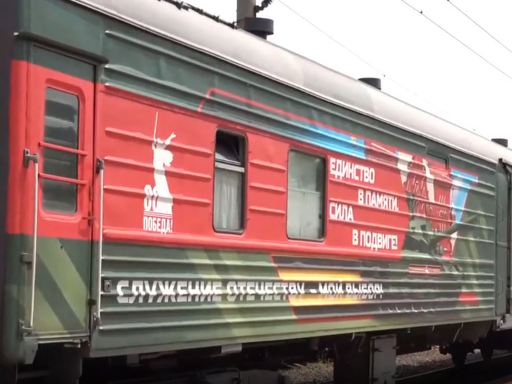 В Биробиджане остановился поезд с трофеями СВО
