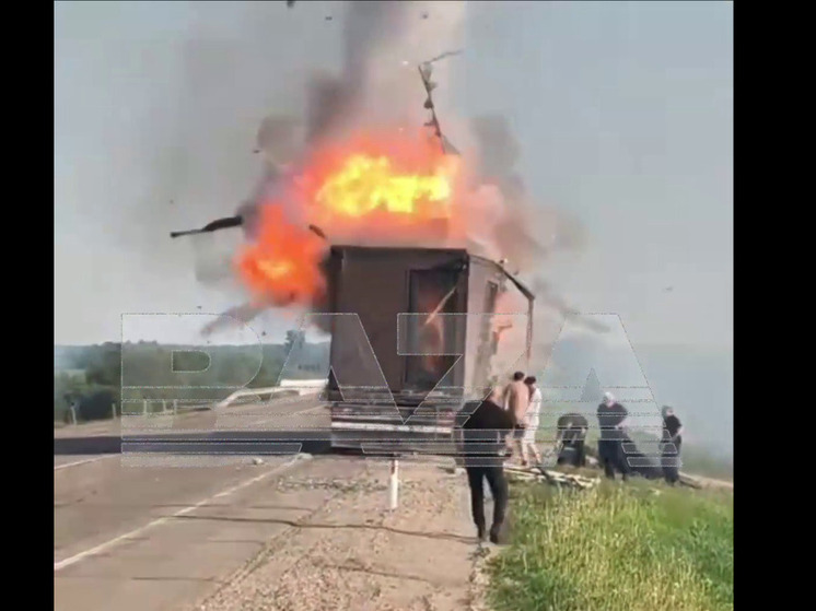 Фура загорелась на трассе Чита — Хабаровск