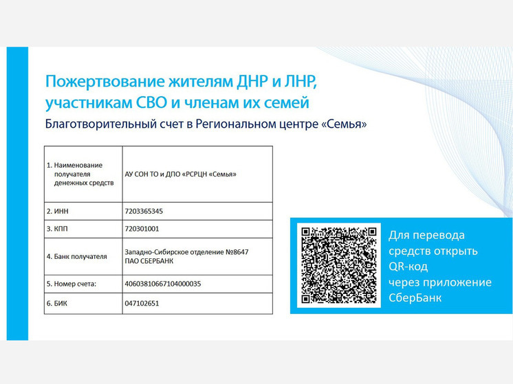 В Тюменской области собирают средства для раненых военнослужащих