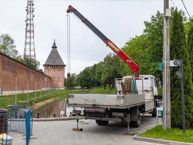 В Лопатинском саду Смоленска приступили к строительству пирса