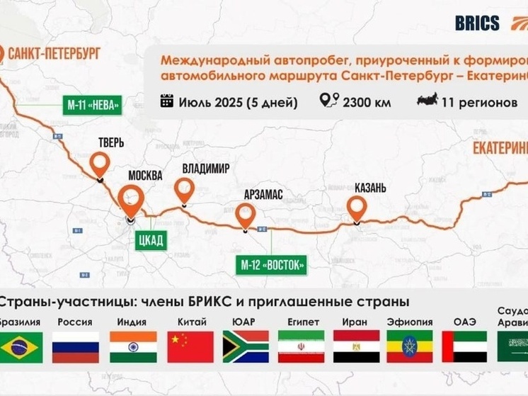 Члены БРИКС посетят Владимирскую область в рамках международного автопробега