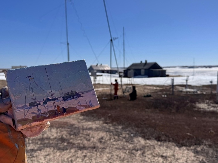 Художники из разных городов России запечатлели Арктику на борту НЭС "Михаил Сомов"