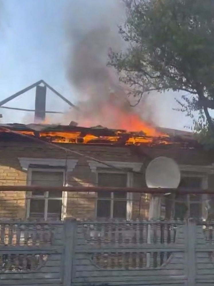 В Горловке из-за атаки украинского дрона произошёл пожар