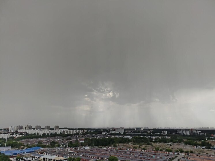 В Новосибирске прошел мощный град