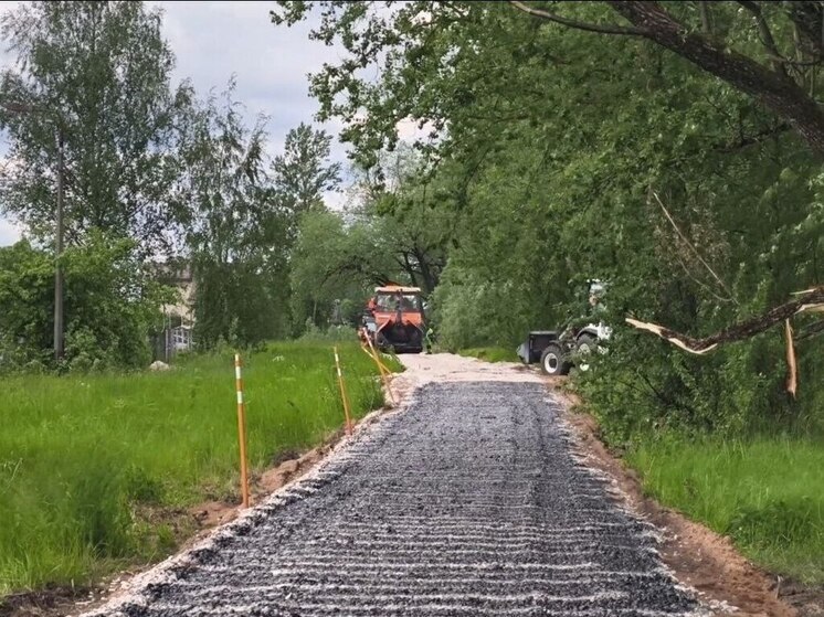 В Великом Новгороде начали восстанавливать тротуар на Нехинской улице
