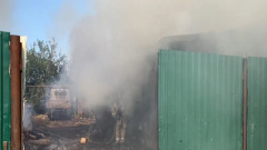В Астраханской области тушат крупный пожар