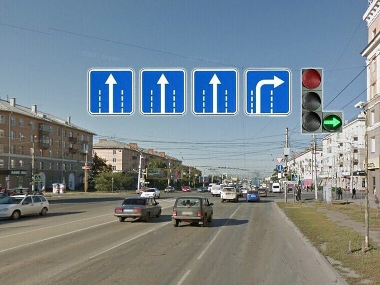 В Омске увеличили количество полос на одном из загруженных перекрёстков