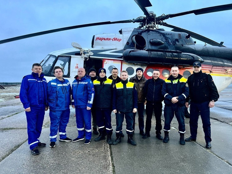 Медицинскую эвакуацию провели авиаторы НАО близ Колгуева