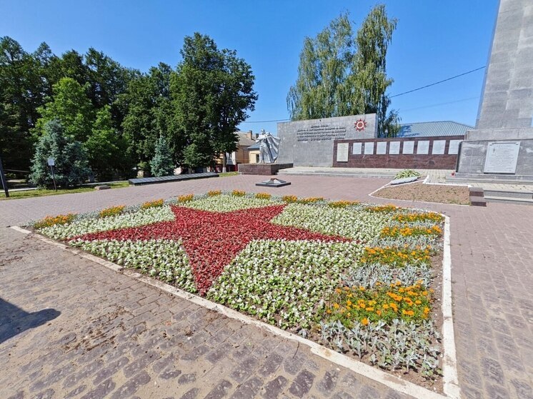 В Боровске создали звезду из живых цветов