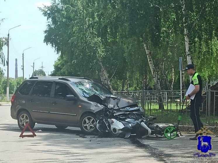 В Отрадном произошло ДТП с участием мотоцикла и автомобиля