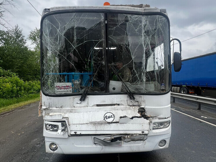 Водитель автобуса пострадал в ДТП с грузовиком на Южной окружной в Рязани