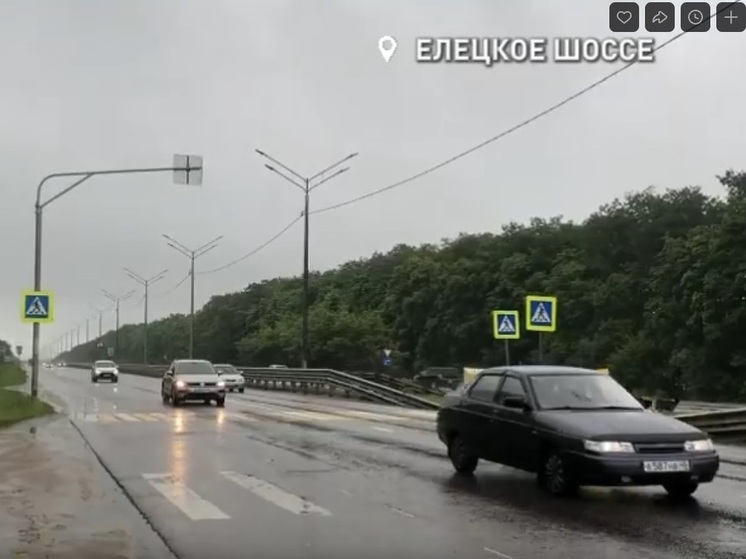 Пешеходный переход на Елецком шоссе вызывает опасения у жителей пригорода Липецка