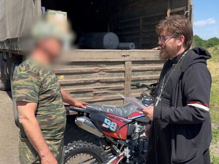 Орловская епархия отправила мотоцикл и стройматериалы на Купянское направление
