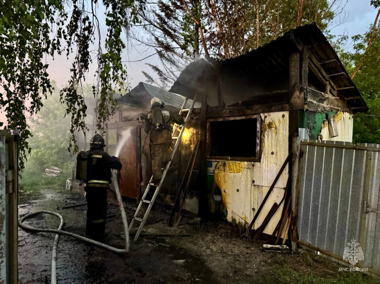 В Алтайском крае произошел пожар на 80 «квадратах» частного подворья