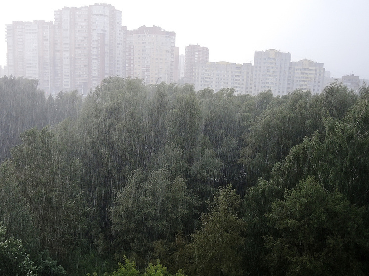 Сильный ливень и град накрыли подмосковные города