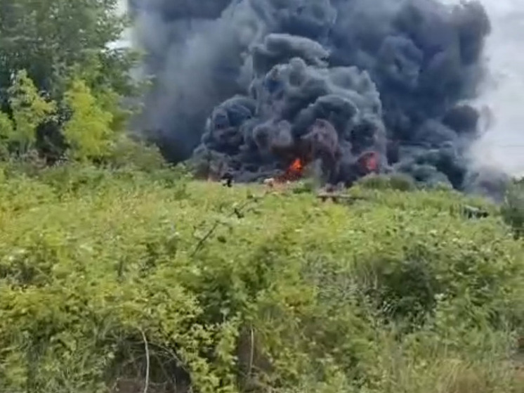 В Избербаше произошло возгорание на территории бывшего завода ДАГЗЭТО