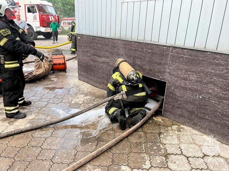 В Новомосковске оперативно потушили пожар на цокольном этаже здания