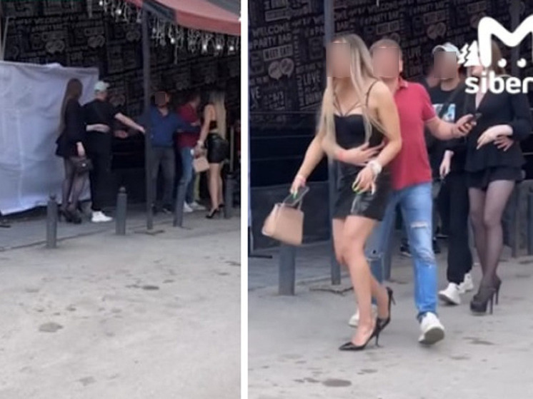 Трансвеститы* устроили драку у ночного клуба в Новосибирске