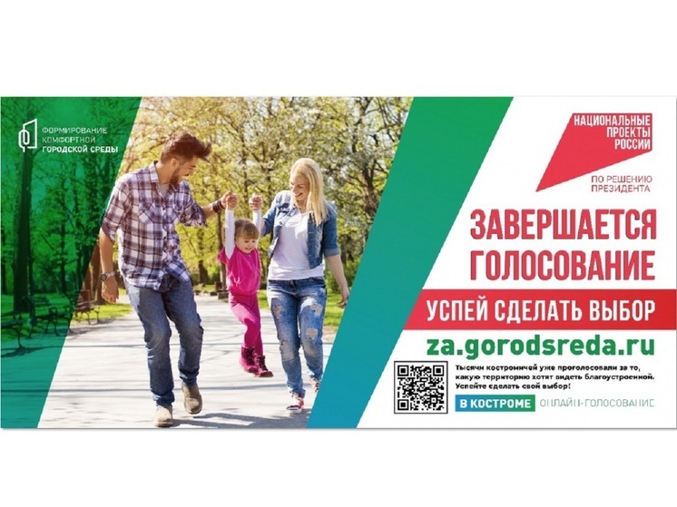 Костромичей зовут проголосовать за благоустройство - осталось 2 дня