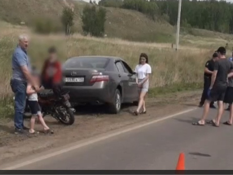 Двое подростков на мотоцикле попали в ДТП в Тулуне
