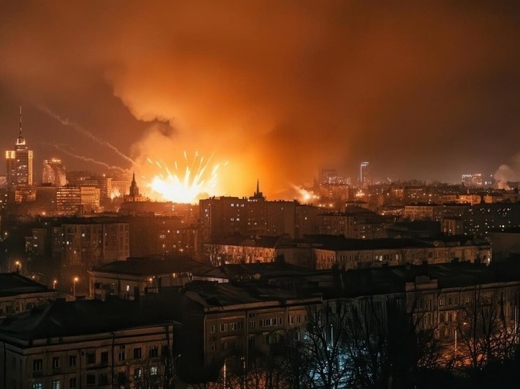 RV: очевидцы публикуют фото пожаров и затянутого черным дымом Киева