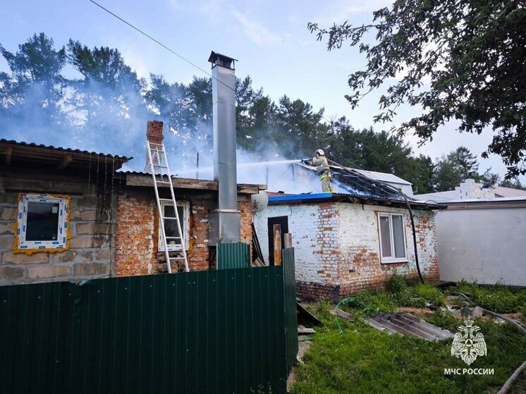 В Богородицком районе потушили возгорание частного дома на 450 кв метрах