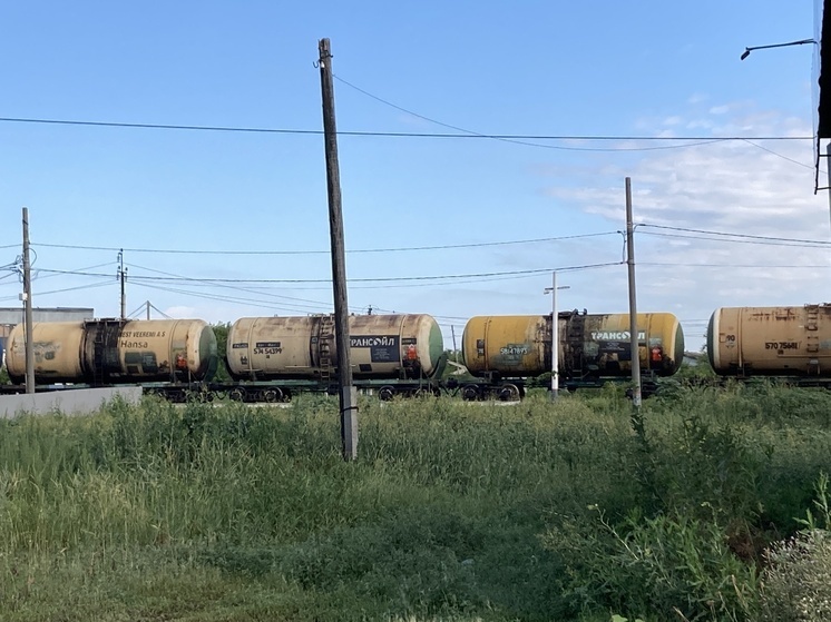 Грузовой поезд врезался в легковую машину в Саратовской области