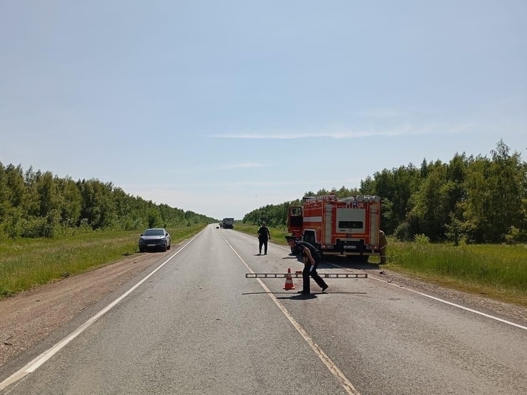 Грузовик DAF и Subaru столкнулись на трассе Р-229 в Самарской области 10 июня