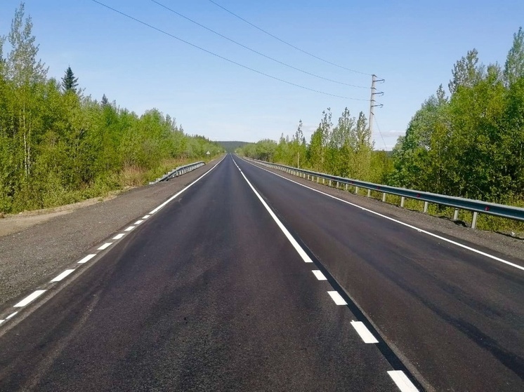 На автоподъезде к Апатитам заменили 3,5 километра дорожного покрытия