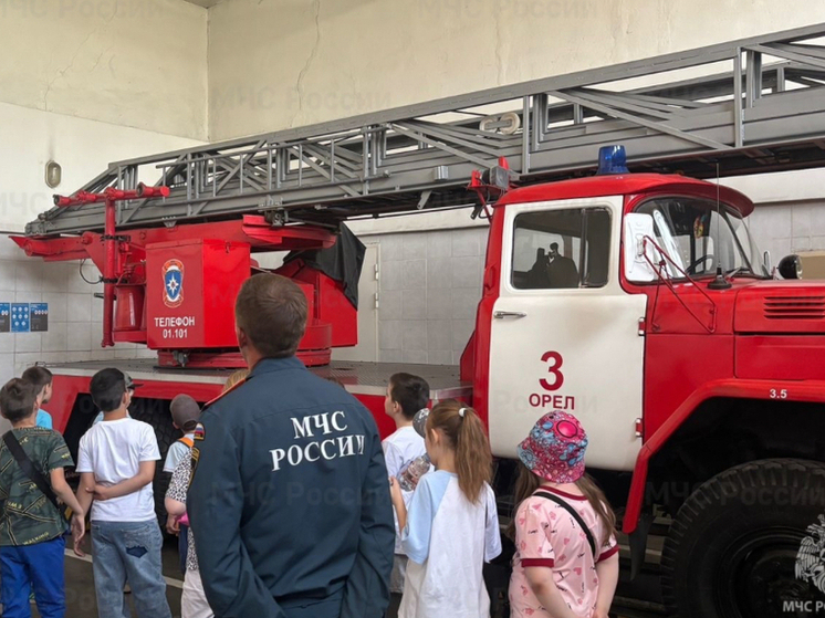 Накануне Дня России орловские школьники познакомились с работой пожарных