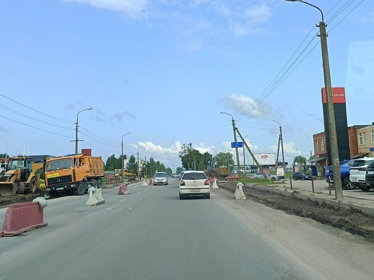 На улице Леона Поземского заужена полоса