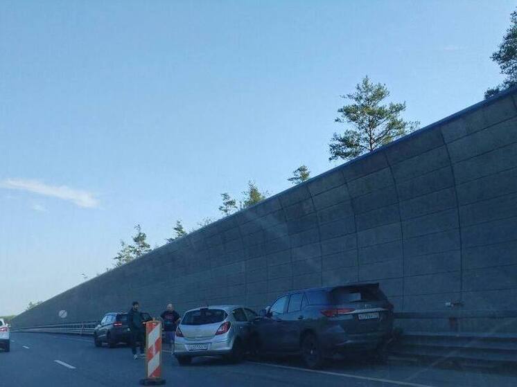 На ЗСД возле пункта оплаты произошло серьезное ДТП рядом с Белоостровом