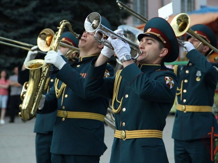В Лермонтове завершился фестиваль военных оркестров Северо-Кавказского округа Росгвардии