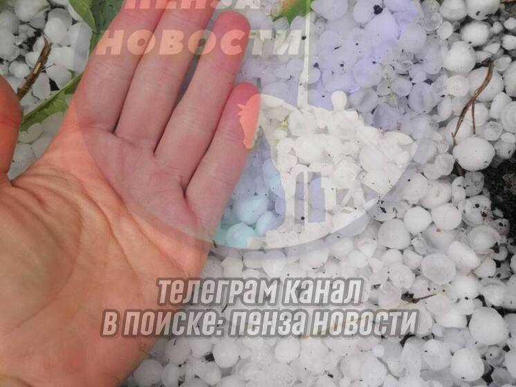 В одном из районов Пензенской области прошел крупный град