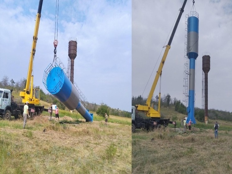 Шефы из Севастополя установили новый резервуар чистой воды в Троицком на Запорожье