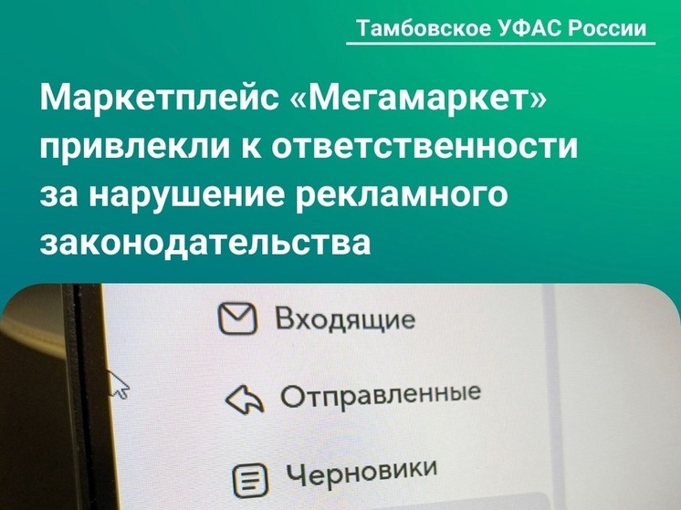 Тамбовские антимонопольщики  оштрафовали «Мегамаркет» за спам-рекламу