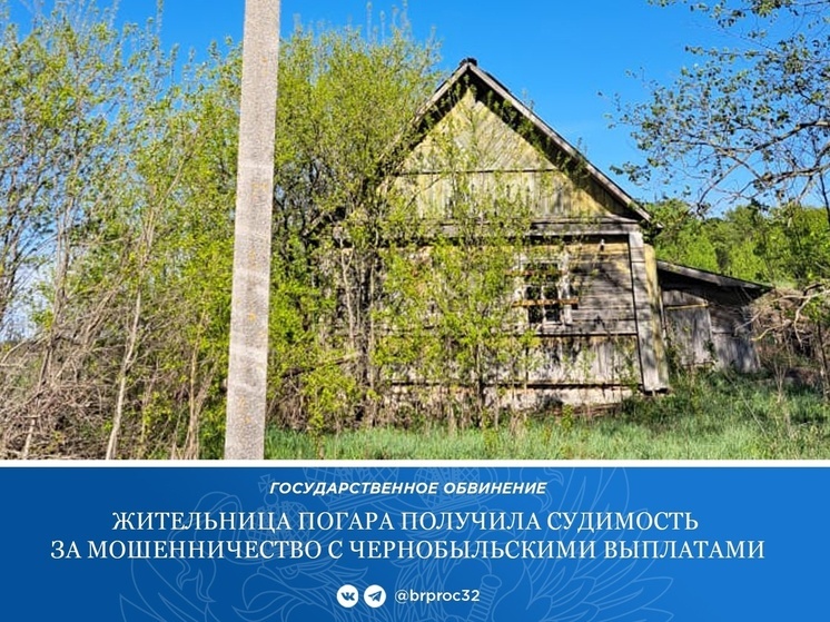 Жительница Погара осуждена за мошенничество с Чернобыльскими выплатами