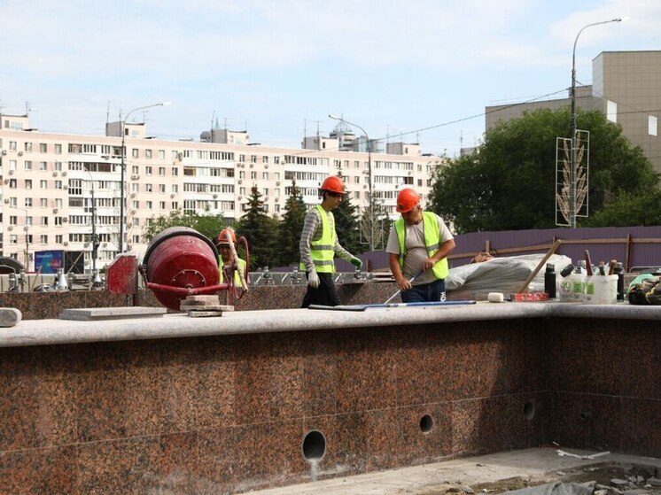 Оформление чаш фонтана на улице Осипенко в Самаре выполнили на 70%