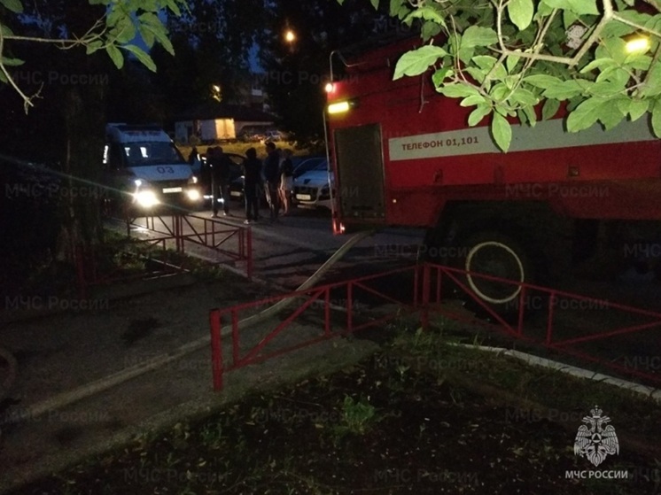 В Карпинске при пожаре в трехэтажке спасли трех человек