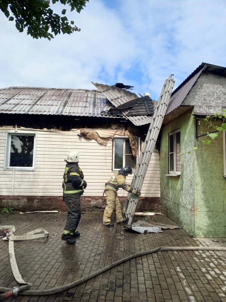 В курской деревне Бобровка сгорел жилой дом